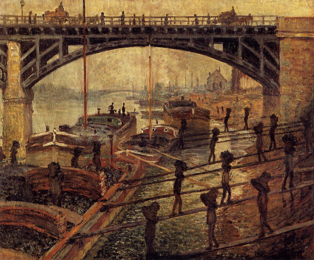 Les charbonniers ou Les chargeurs de charbon,  Claude Monet, 1875