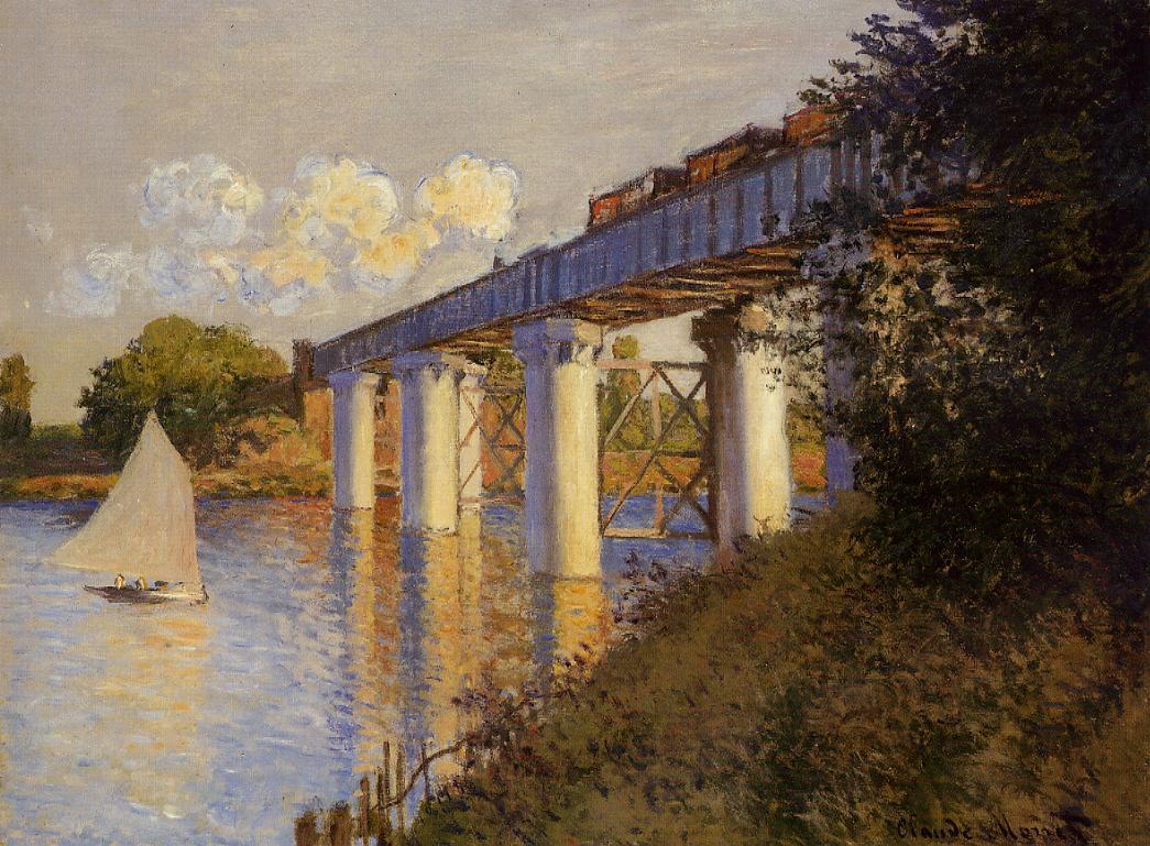 Monet Le Pont de chemin de fer, Argenteuil 1874