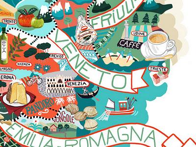 La carte des spécialités gastronomiques italiennes