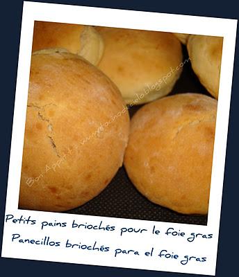 Petits pains briochés pour le foie gras - Panecillos briochés para el foie gras