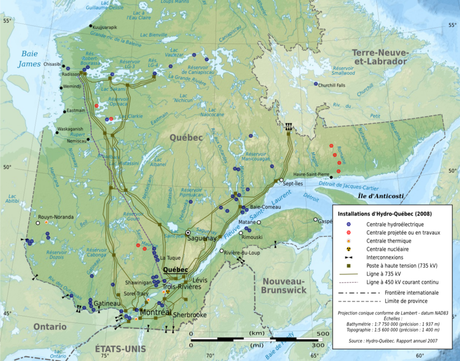Fichier:Quebec Map with Hydro-Québec infrastructures-fr.png