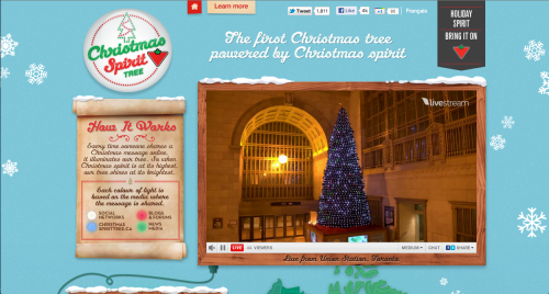 Vos Tweets, FB statuts, Blog Posts illuminent le sapin!