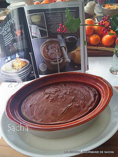 Gâteau de foies de volaille au caramel balsamique