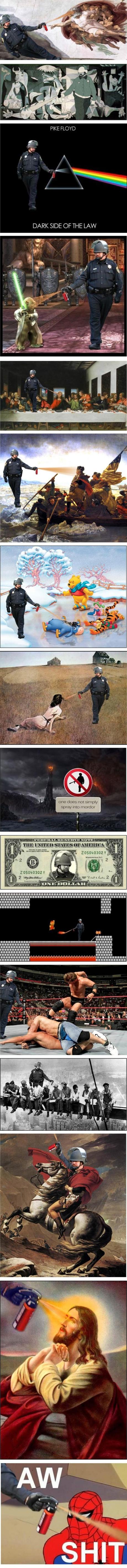 Le spray au poivre peut être drôle, mais …