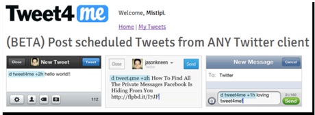 Tweet4me : Programmez la diffusion de vos Tweets