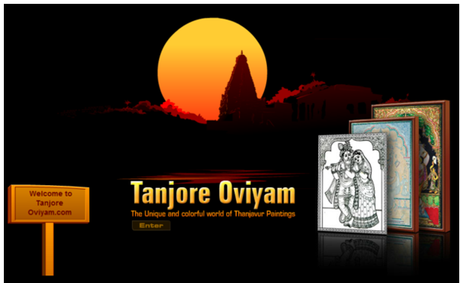 Tanjore Oviyam fait sa présentation sur le net de façon originale