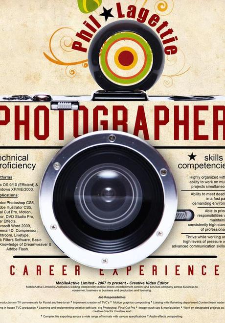 photographer Trouver votre emploi de rêve avec 25 idées innovantes de votre CV 