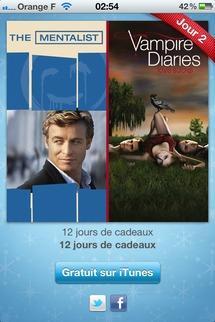 [Jour 2] iTunes - Les 12 jours de cadeaux: The Mentalist et Vampire Diaries...