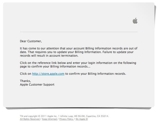 Alerte à l’hameçonnage