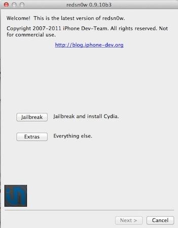 Jailbreak Untethered: Redsnow une mise à jour en version 0.9.10B3