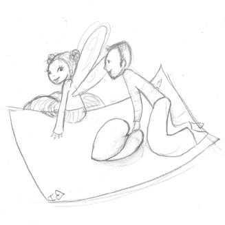 Illustration pour un faire-part de mariage