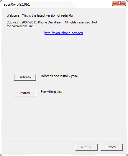 Jailbreak Jailbreak iOS 5.0.1 untethered avec Redsn0w 0.9.10b