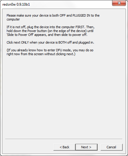 Jailbreak 2 Jailbreak iOS 5.0.1 untethered avec Redsn0w 0.9.10b