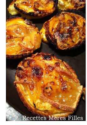 La recette Tarte : Tartelettes jaunes Poivron - Oignon - Maroille