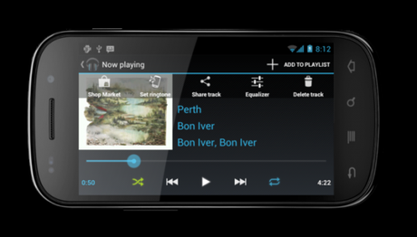 cyanogenmod 9 music player 560x320 Le player CanogenMod 9 sera disponible sur le market Android