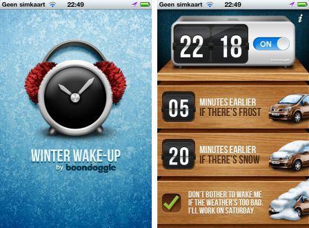 App Store: Winter Wake-up réveillez vous en fonctions de la neige !