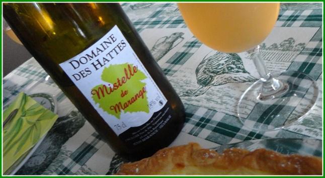 Tarte au flan et Mistelle de Marange