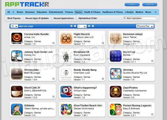 AppTrackr.org: Presque toutes les appli iOS pour iPhone/iPad Gratuites