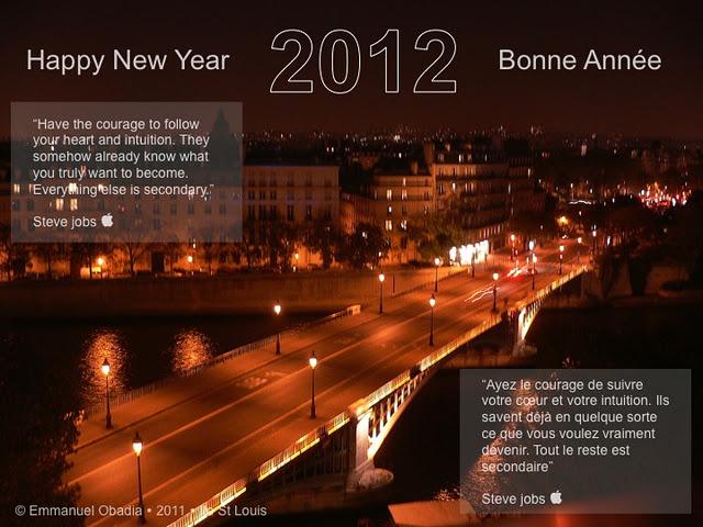 Bonne année 2012, Coeur et Intuition