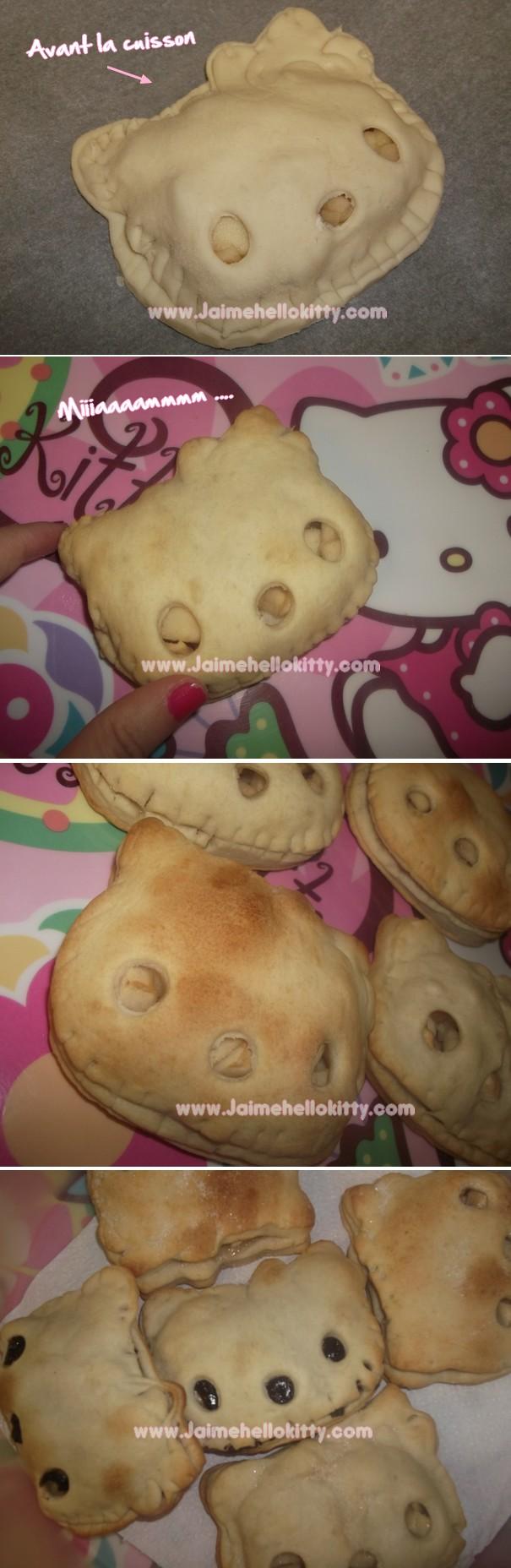 Recette : Pocket pies Hello Kitty à la pomme et choco - banane http://www.jaimehellokitty.com/images/ARTICLES12/HELLOKITTYpiesbyjamy.jpg