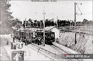 gare Oradour tramway pour Limoges 1912