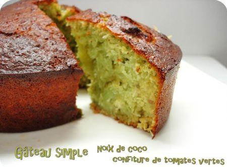 gâteau simple noix de coco et confiture de tomates vertes (scrap2)