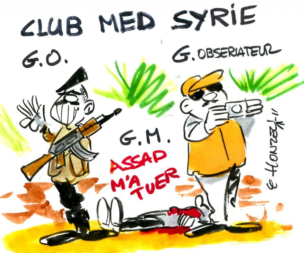 Les observateurs arabes en Syrie