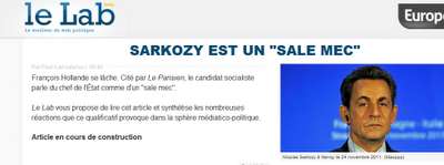 Sarkozy, sale mec