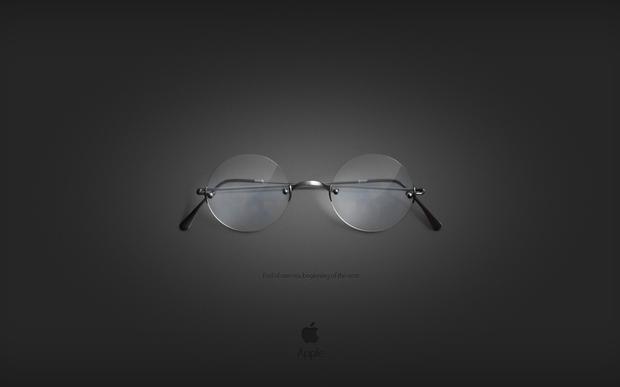 Les lunettes de Steve Jobs en fond d'écran...