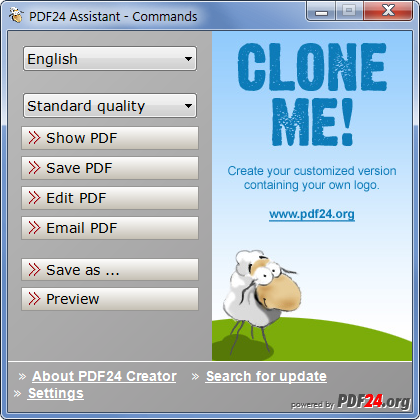 PDF24 Assistant - Commands