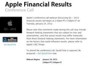 résultats financiers d’Apple dévoilé Janvier