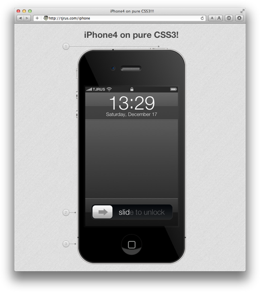 iphone Web   Un iPhone 4 tout en CSS 3