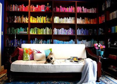 Organizing Bookshelves By Color
