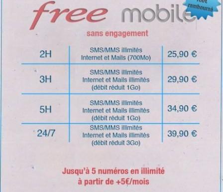 [Buzz] Serais-ce la grille tarifaire de Free Mobile?