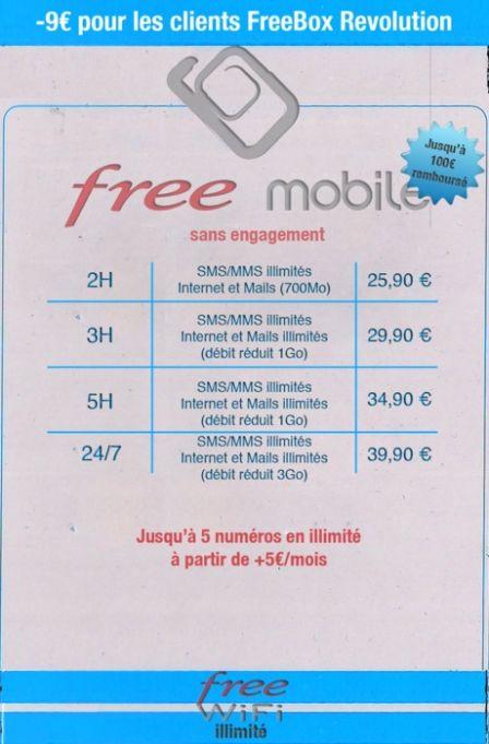 grille tarifaire free Le prix des forfaits Free Mobile