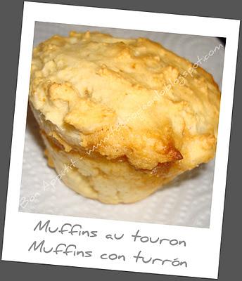 Muffins au touron - Muffins con turrón