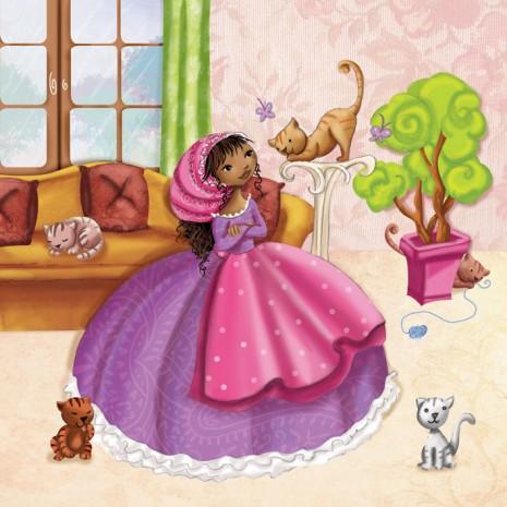 Illustration 3 : une princesse qui aime les chats