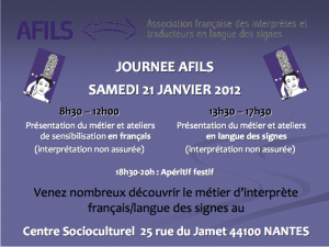 Portes ouvertes de l’AFILS à Nantes le 21 Janvier