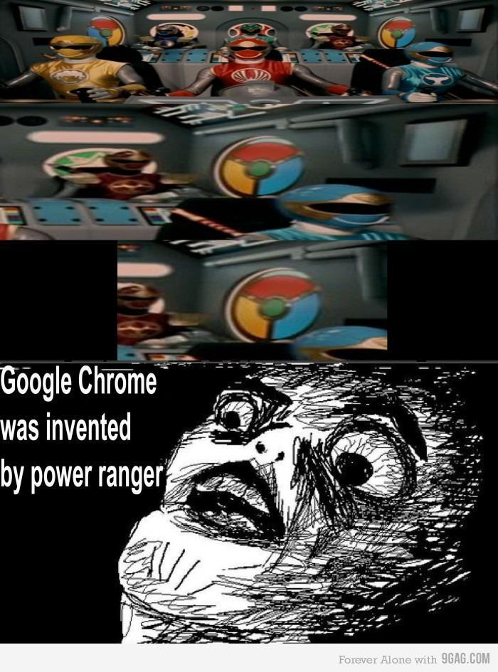 Le logo google chrome aurait-il été créé par les power rangers?