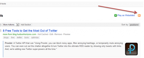 Exportation d'une revue de presse Diigo en un flux RSS Diigo RSS 1024x413 Veille professionnelle étape 6 : diffusez et partagez votre veille