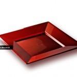 vaisselle jetable rouge carmin