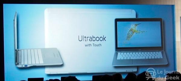 ultrabook touch 1 Intel veut des ultrabooks tactiles
