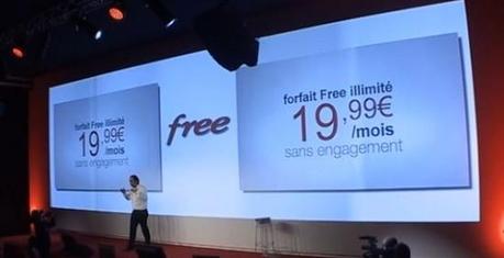 Free Mobile : forfait illimité sans engagement à 19.99€ par mois (ou 15.99€ pour les abonnés Free ADSL)