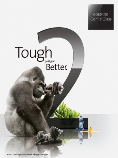 gorilla glass 2 405x540 Le Gorilla Glass 2 sort de sa tanière