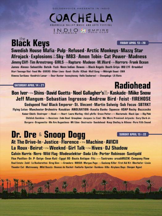 Coachella 2012: Black Keys, Bon Iver, Radiohead, Cat Power…le festival qui tabasse !