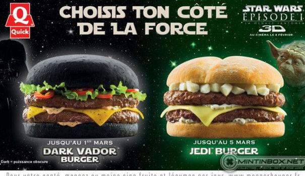 Good as... Dark vader burger arrive chez Quick