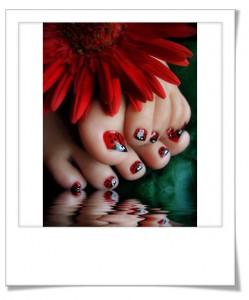 Nail art coccinelles