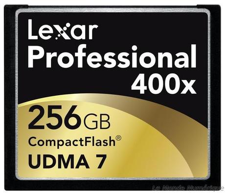 CES 2012 : Lexar annonce une carte mémoire CF  de 256 Go et de nouvelles capacités pour les cartes SDXC