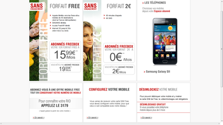 L'offre Free Mobile: enfin un site clair chez Free :) FreeMobile, la révolution du 10 janvier 2012