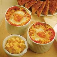 Ramequins d'oeufs au maïs doux